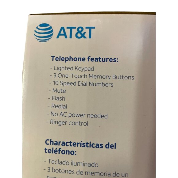 AT&T Trimline Corded Basic Phone NEW 210 Black No AC Power Needed - Picture 6 of 11